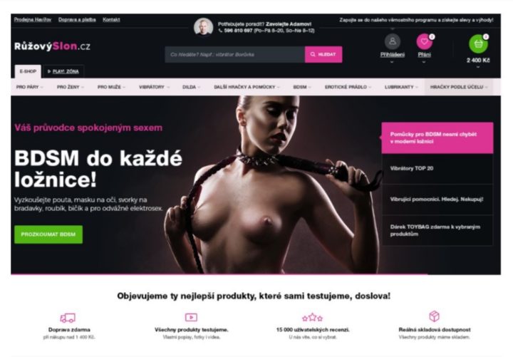 Nový e-shop RůžovýSlon.cz